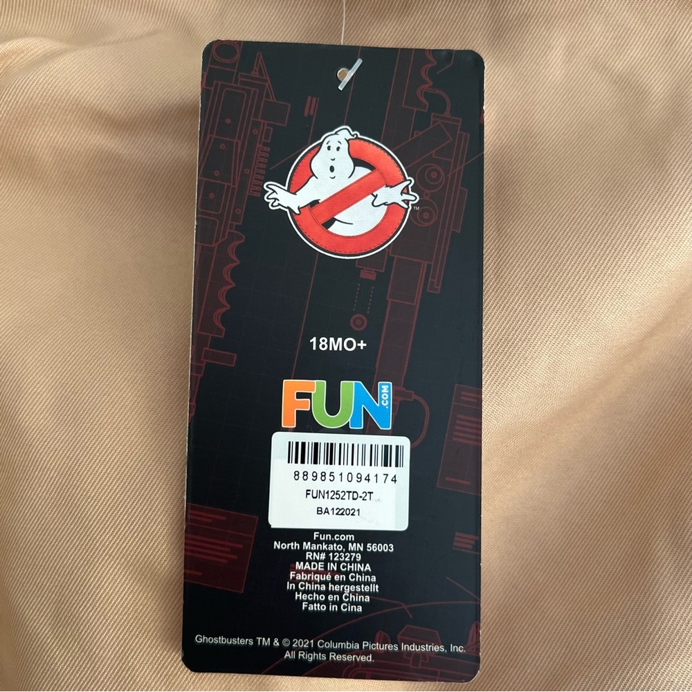 Ghostbusters Deluxe Halloween Costume Size 18+months - 2T plus Proton Pack NWT - Picture 12 of 13